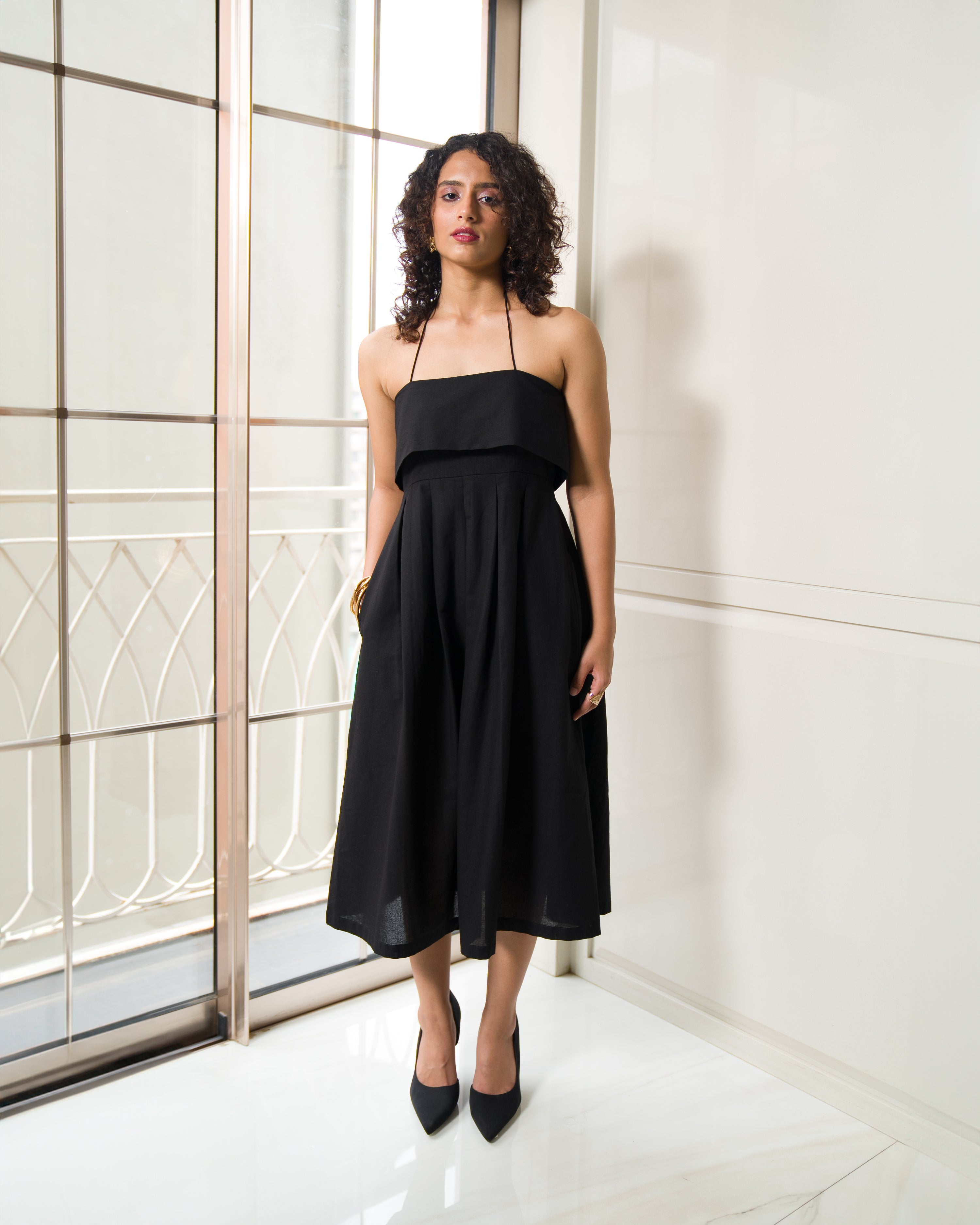 Dione Midi Dress - Black ORAYA Dione Midi Dress - Black ORAYA