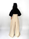 corset pants, cream pants, linen pants, jute pants, high waisted pants, high waist trousers